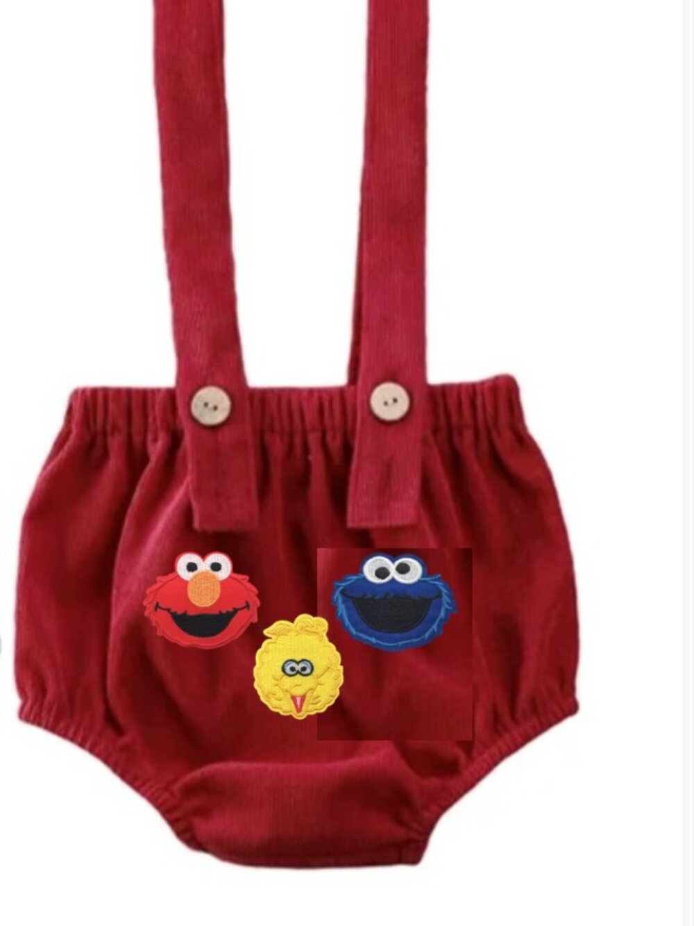 Sesame Street Boy Outfit Half Bday Clothes Romper Diaper Cover suspenders smash - Picture 1 of 2